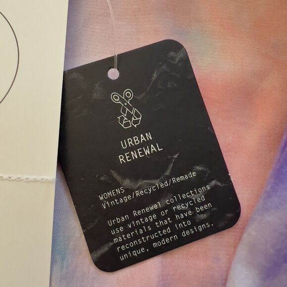 NWT Urban Outfitters Urban Renewal Shirt XS Tie Dye Button Up Pink Purple Blue - Picture 5 of 11